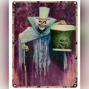 NEW Authorized Disney Haunted Mansion Meral Sign Wall Decor